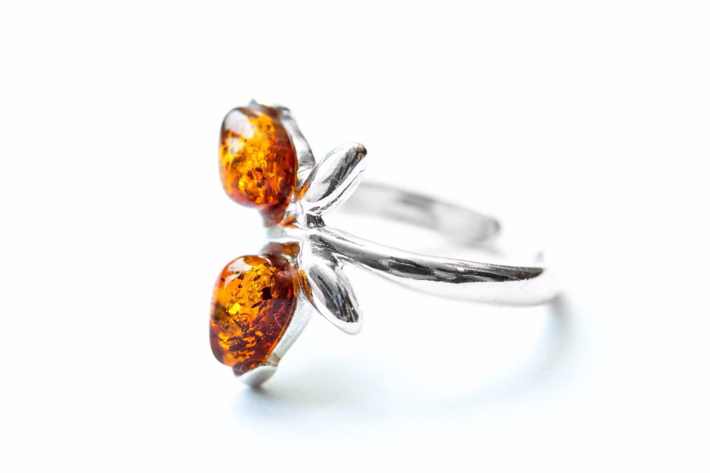 Amber Butterfly Midi Ring