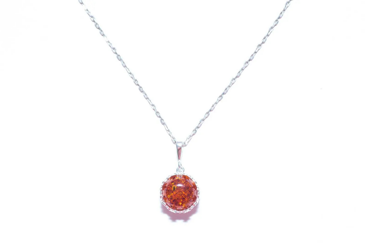 Princess Crown Amber Pendant