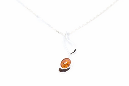 Large Amber Music Note Pendant