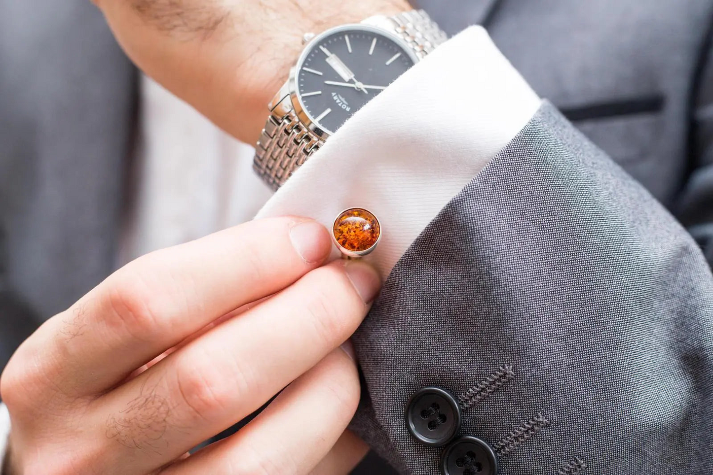 ESSENTIALS Amber Cufflinks