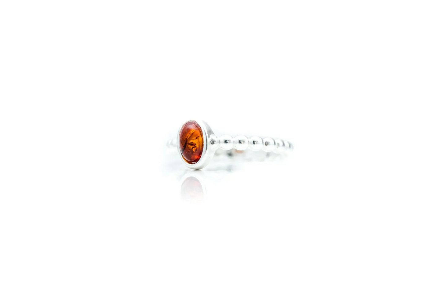 Amber Bubble Stacking Ring