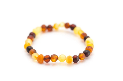 Colourful Amber Nugget Bead Bracelet