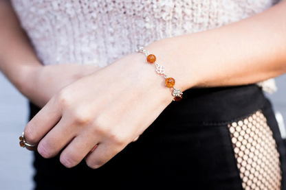 Lucky Clover Amber Bracelet