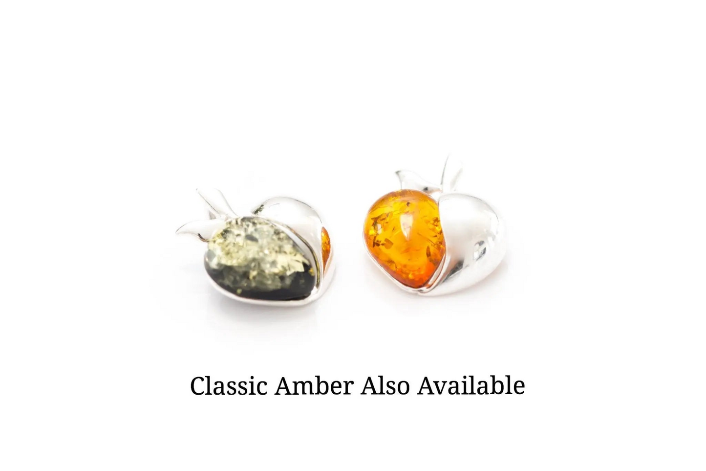 Green Amber Apple Pendant