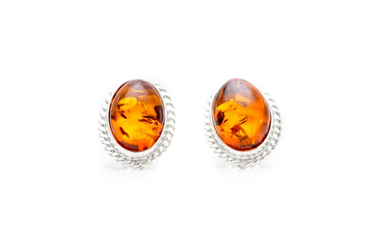 Amber Quintessence Stud Earrings