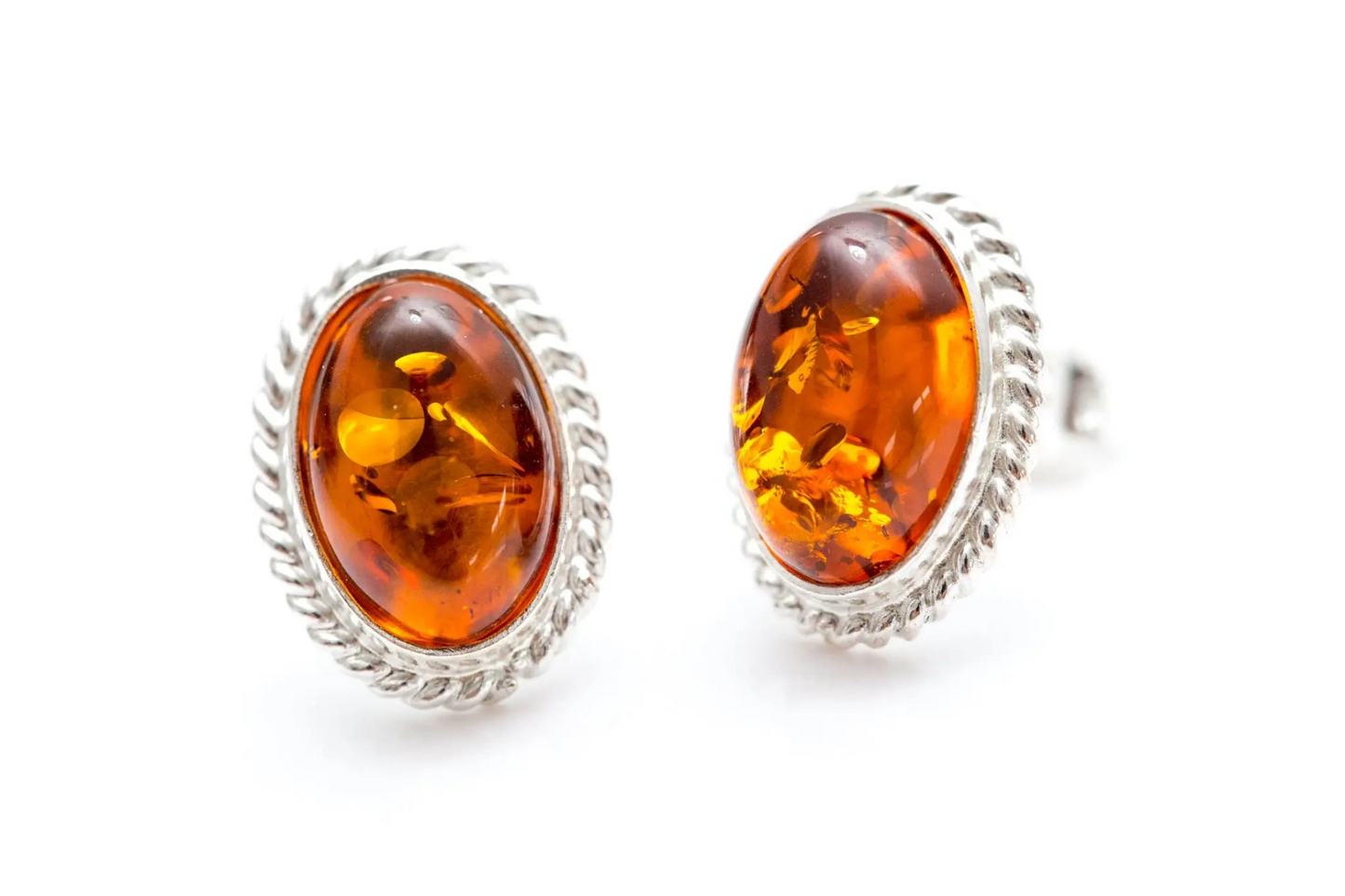 Amber Quintessence Stud Earrings