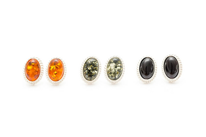 Amber Quintessence Stud Earrings