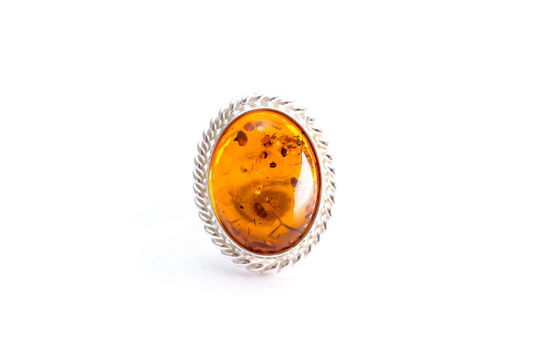 Amber Quintessence Statement Ring