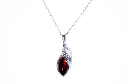 Fancy Top Cherry Amber Pendant