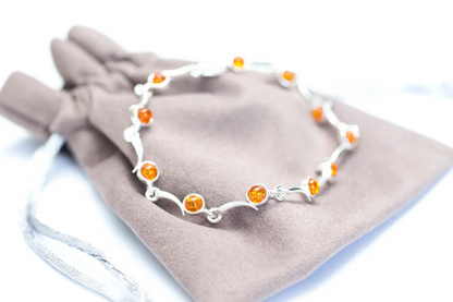 Minimal Cognac Amber Bracelet