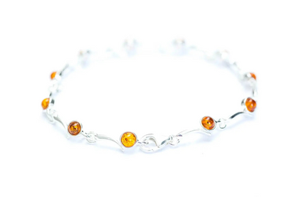 Minimal Cognac Amber Bracelet