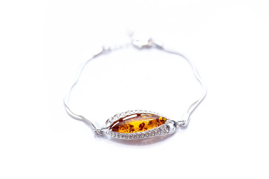 Modern Amber Chain Bracelet