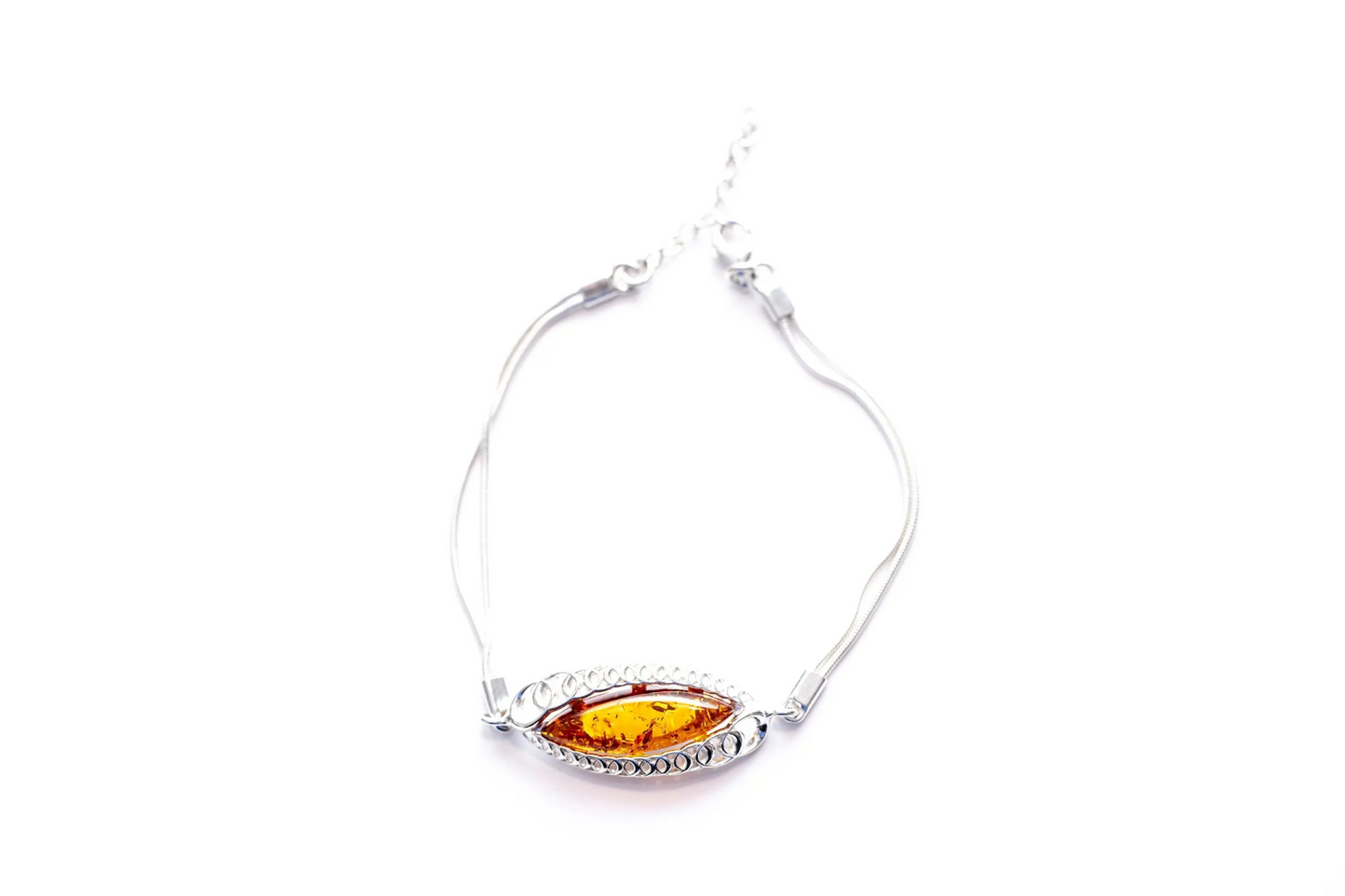 Modern Amber Chain Bracelet