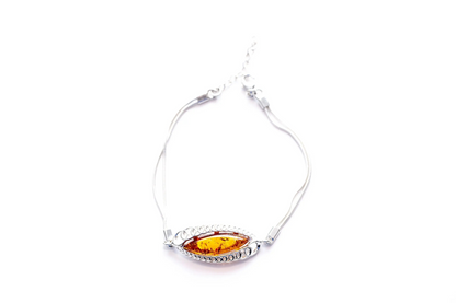 Modern Amber Chain Bracelet