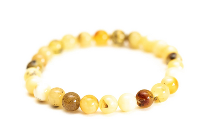 RAW Mixed Amber Sphere Bead Bracelet