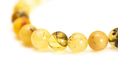 RAW Mixed Amber Sphere Bead Bracelet