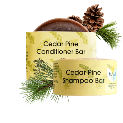 Cedar Pine Shampoo and Conditioner Bar set