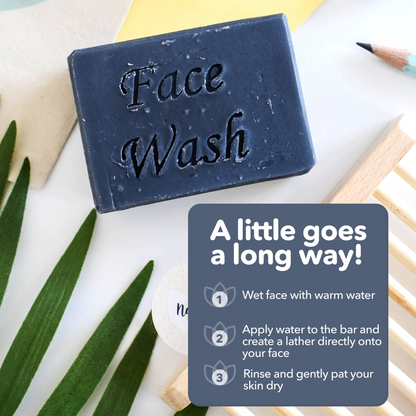 Charcoal Face Wash Bar - naturally detoxifying