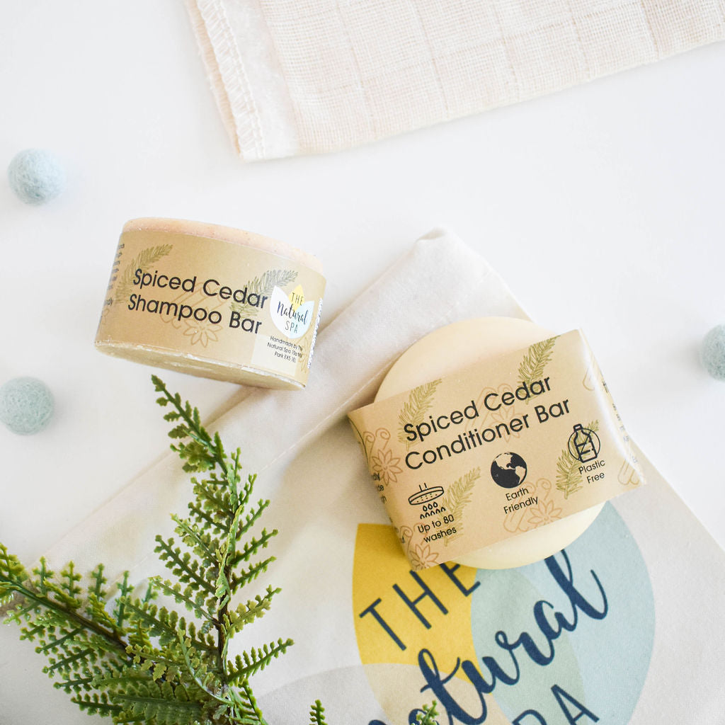 Spiced Cedar  Shampoo and Conditioner Bar set